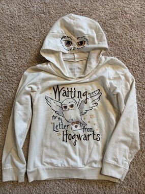 Harry Potter Kids Cream Hoodie - Waiting for My Letter from Hogwarts
